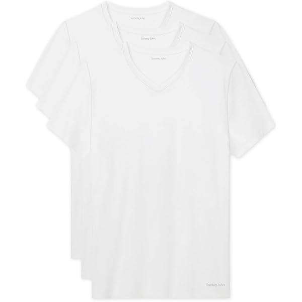2(X)IST mens Pima Cotton V-neck T-shirt undershirts, White, Medium